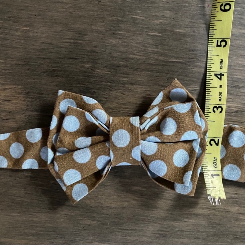 Baby Girl Headband / Baby Boy Bow tie. Can be used for either girl or boy. - Picture 3 of 5